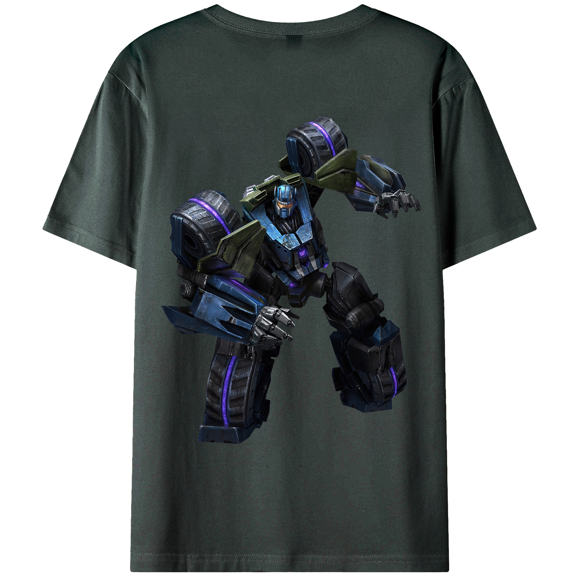 （画像用） Transformers トランスフォーマー 綿100％ メンズ半袖Tシャツ（バックプリント） 通気性